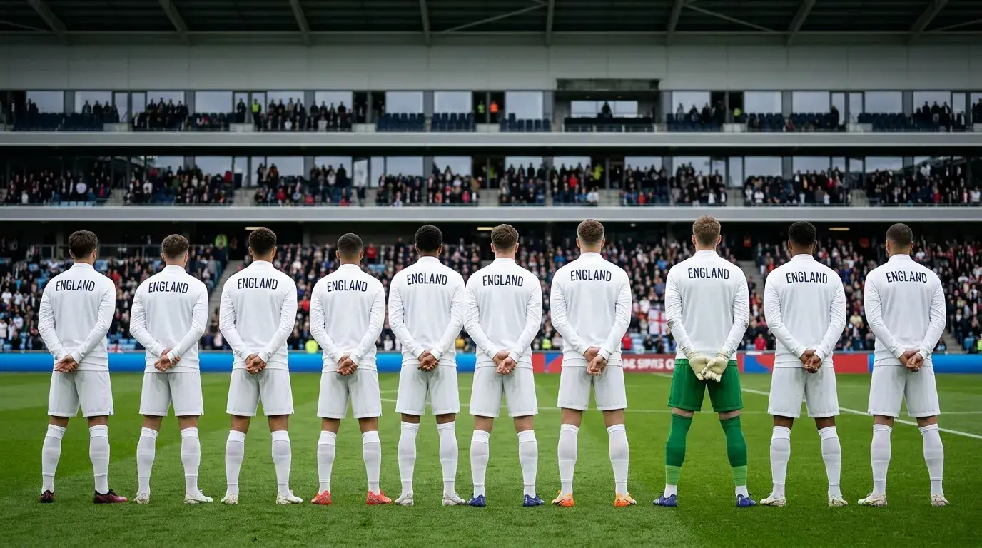 England national football team players in white kit at World Cup 2026