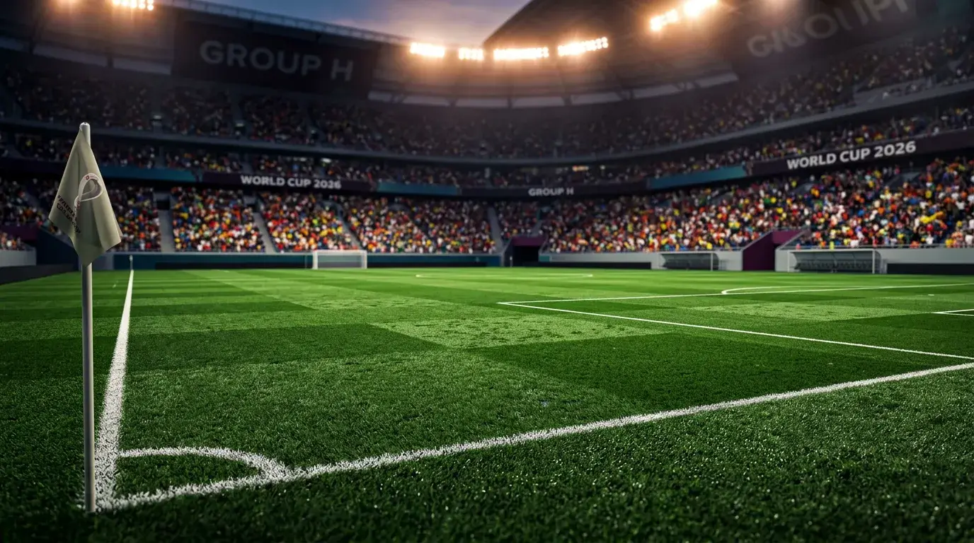 World Cup 2026 Group H featuring Spain, Cape Verde, Saudi Arabia and Uruguay national flags