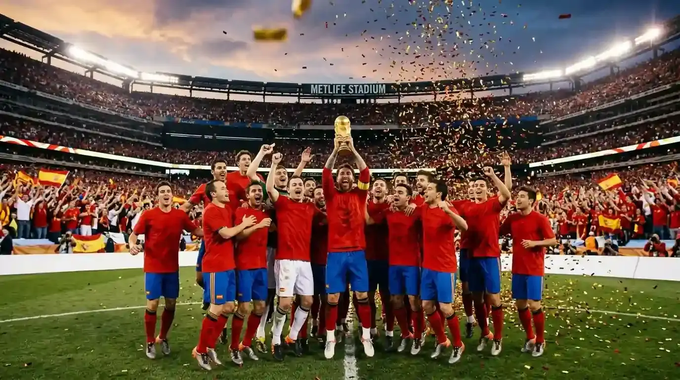 Spain celebrate their World Cup triumph