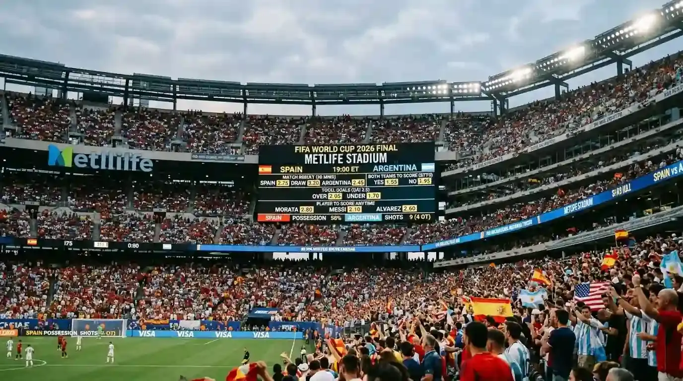 Final betting board at MetLife Stadium